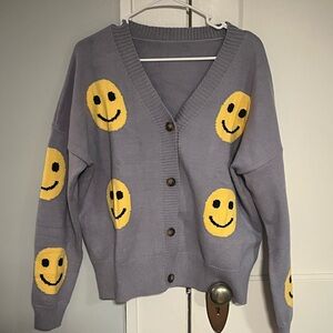 Cute Smiley Face cardigan sweater